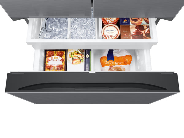 Large Capacity 3-Door French Door 27 cu. ft. Counter Depth Refrigerator with Dual Auto Ice Maker