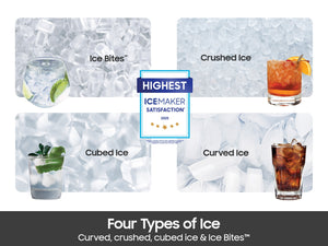 Large Capacity 3-Door French Door 31 cu. ft. Refrigerator with 4 types of ice