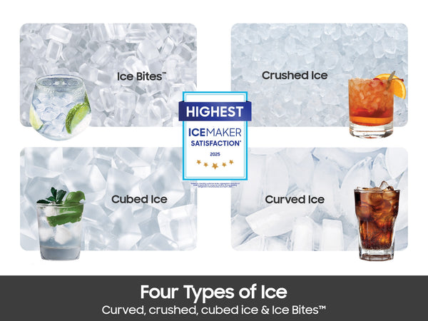 Large Capacity 3-Door French Door 31 cu. ft. Refrigerator with 4 types of ice