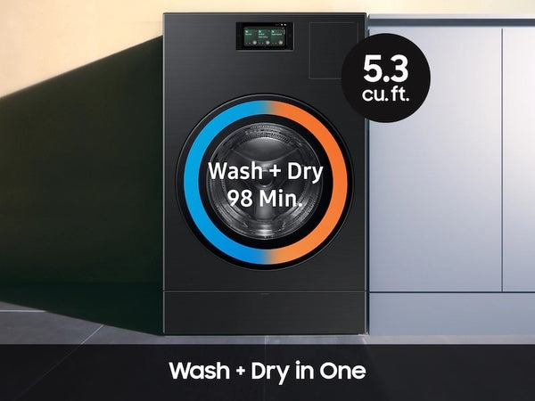 Bespoke AI All-in-One Ventless Combo AI Home 7" LCD Display AI OptiWash™ and Dry 5.3 cu.ft.