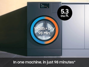 Bespoke AI Laundry Combo All-in-One 5.3 cu. ft. Ultra Capacity Washer with Super Speed and Ventless Heat Pump Dryer