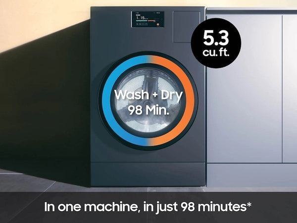 Bespoke AI Laundry Combo All-in-One 5.3 cu. ft. Ultra Capacity Washer with Super Speed and Ventless Heat Pump Dryer