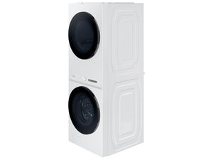 Bespoke AI Laundry Hub 4.6 cu. ft. Large Capacity Single Unit Washer with Steam Wash and 7.6 cu. ft. Gas Dryer in White