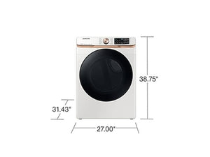 7.5 cu. ft. Smart Gas Dryer with Steam Sanitize+ and Sensor Dry in Ivory