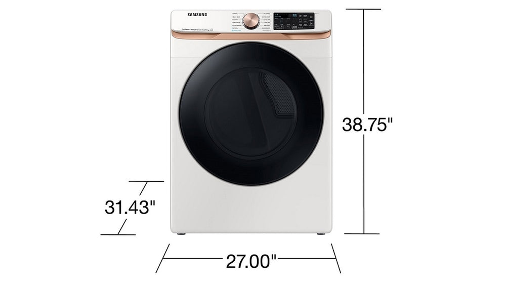 7.5 cu. ft. Smart Electric Dryer with Steam Sanitize+ and Sensor Dry in Ivory