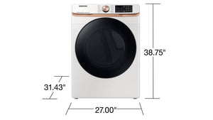 7.5 cu. ft. Smart Electric Dryer with Steam Sanitize+ and Sensor Dry in Ivory