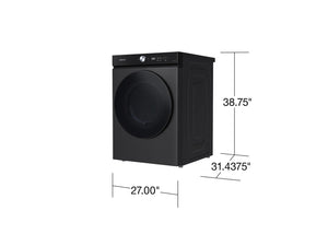 Bespoke 7.6 cu. ft. Ultra Capacity Electric Dryer with Super Speed Dry and AI Smart Dial in Brushed Black