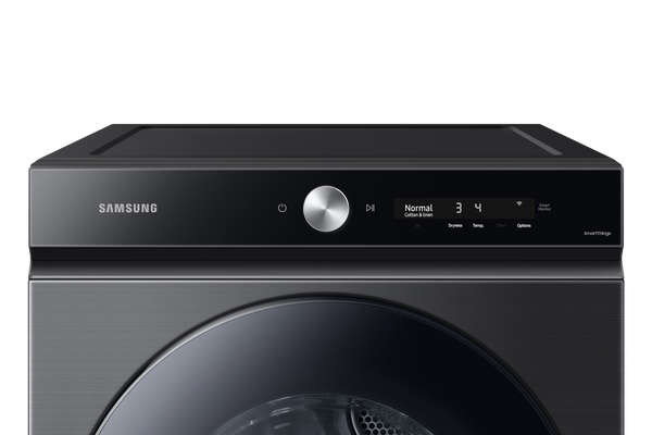 Bespoke 7.6 cu. ft. Ultra Capacity Gas Dryer with Super Speed Dry and AI Smart Dial in Brushed Black