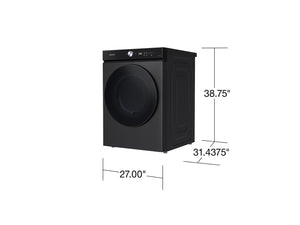 Bespoke 7.6 cu. ft. Ultra Capacity Gas Dryer with Super Speed Dry and AI Smart Dial in Brushed Black