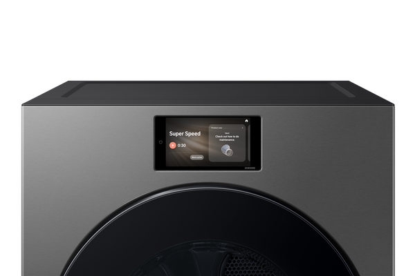 7.6 cu. ft. Bespoke AI Ultra Capacity Front Load Electric Dryer with AI Home and AI OptiDry+ in Dark Steel