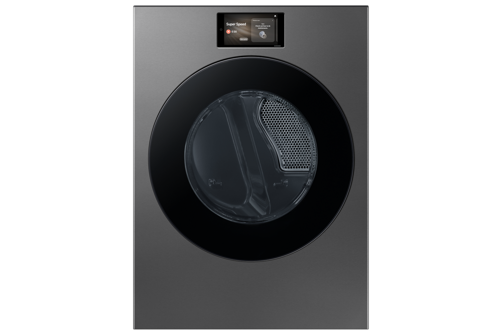 7.6 cu. ft. Bespoke AI Ultra Capacity Front Load Electric Dryer with AI Home and AI OptiDry+ in Dark Steel