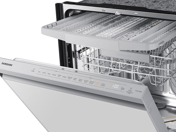 Bespoke Smart 42dBA Dishwasher with StormWash+ and Smart Dry in White Glass