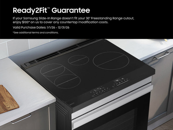 Bespoke Smart Slide-In Electric Range 6.3 cu. ft. with Smart Oven Camera & Illuminated Precision Knobs