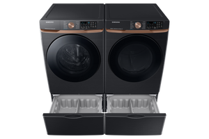 5.0 cu. ft. Extra Large Capacity Smart Front Load Washer with Super Speed Wash and Steam in Brushed Black