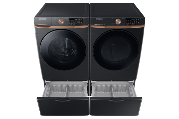 5.0 cu. ft. Extra Large Capacity Smart Front Load Washer with Super Speed Wash and Steam in Brushed Black