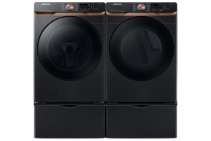 5.0 cu. ft. Extra Large Capacity Smart Front Load Washer with Super Speed Wash and Steam in Brushed Black