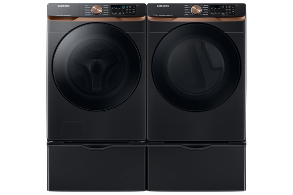 5.0 cu. ft. Extra Large Capacity Smart Front Load Washer with Super Speed Wash and Steam in Brushed Black