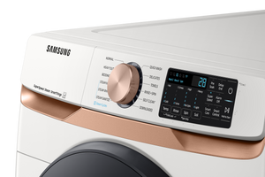 5.0 cu. ft. Extra Large Capacity Smart Front Load Washer with Super Speed Wash and Steam in Ivory