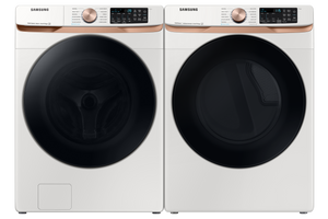 5.0 cu. ft. Extra Large Capacity Smart Front Load Washer with Super Speed Wash and Steam in Ivory