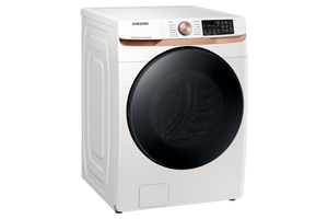5.0 cu. ft. Extra Large Capacity Smart Front Load Washer with Super Speed Wash and Steam in Ivory