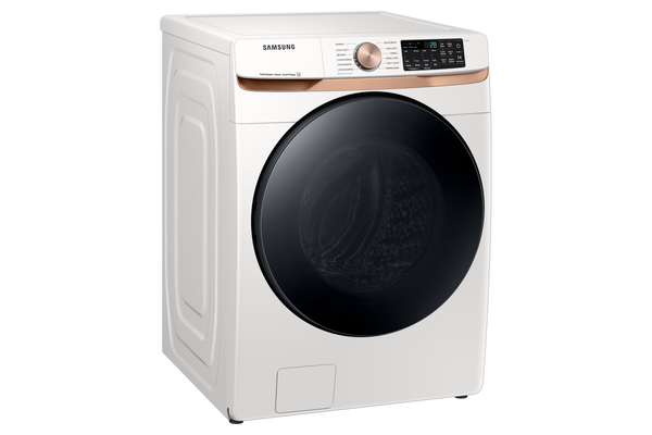 5.0 cu. ft. Extra Large Capacity Smart Front Load Washer with Super Speed Wash and Steam in Ivory