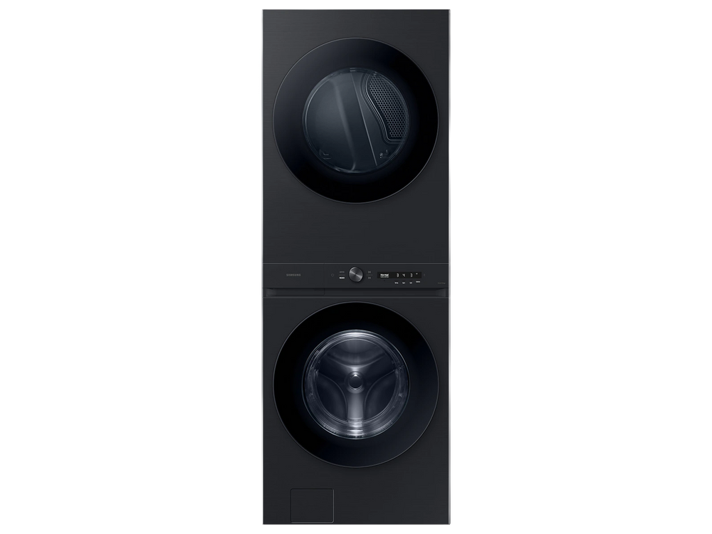 Bespoke 4.6 cu. ft. AI Laundry Hub™ Large Capacity Single Unit Washer with Flex Auto Dispense System and 7.6 cu. ft. Electric Dryer in Brushed Black