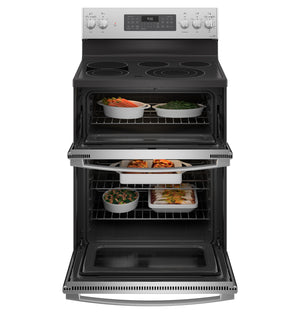 GE Profile™ 30" Smart Free-Standing Electric Double Oven Convection Range with No Preheat Air Fry