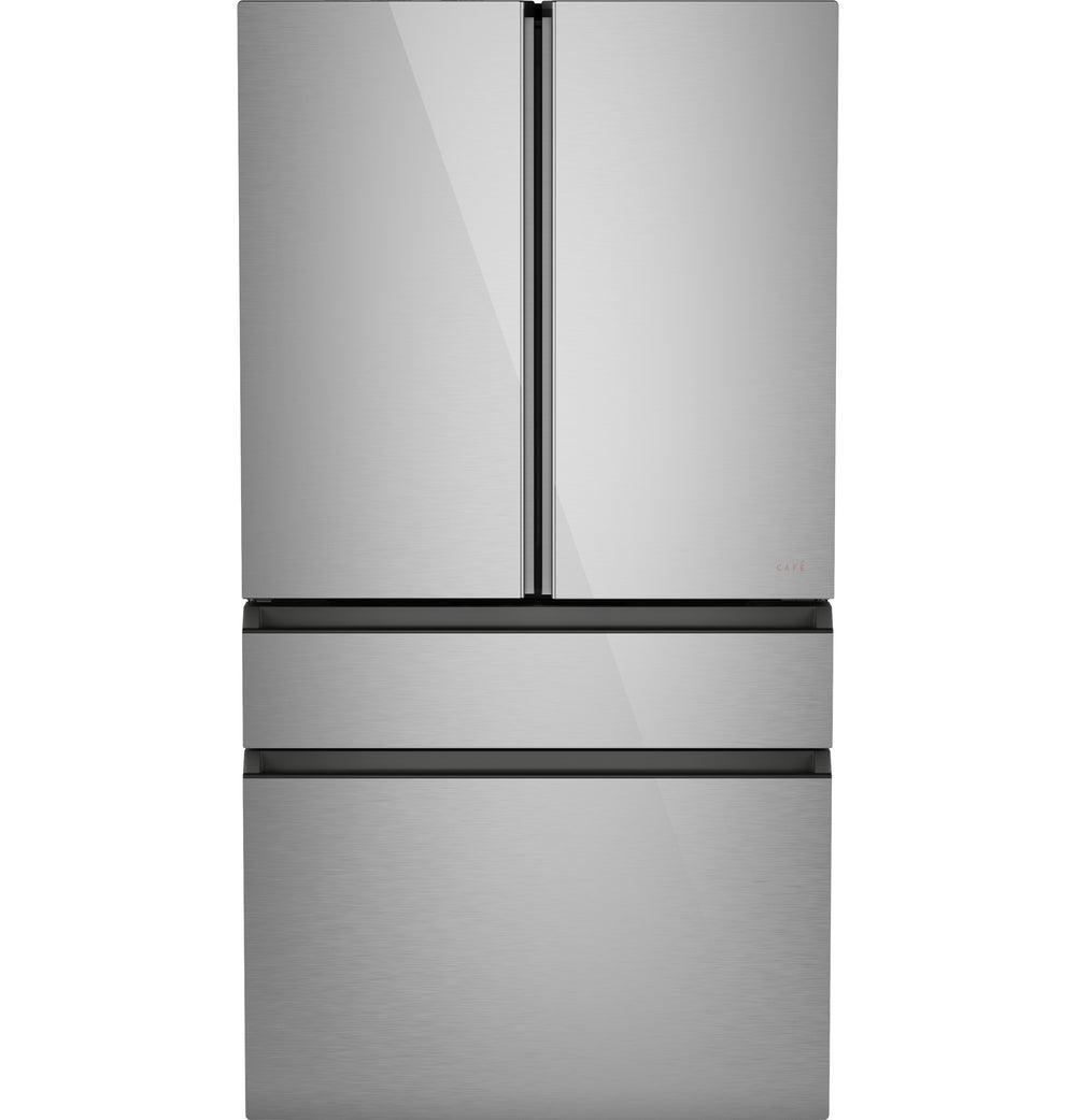 Café™ ENERGY STAR® 28.7 Cu. Ft. Smart 4-Door French-Door Refrigerator in Platinum Glass With Dual-Dispense AutoFill Pitcher