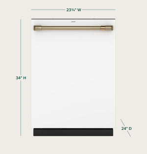 Café™ CustomFit ENERGY STAR Stainless Interior Smart Dishwasher with Ultra Wash Top Rack and Dual Convection Ultra Dry, LED Lights, 39 dBA