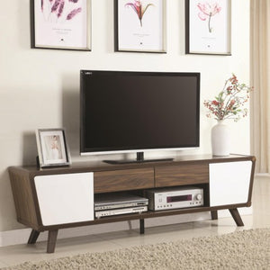 Entertainment Units Two-Tone Mid-Century Modern TV Console
