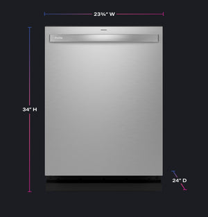 GE Profile™ ENERGY STAR® Fingerprint Resistant Top Control Stainless Interior Dishwasher with Microban™ Antimicrobial Technology with Sanitize Cycle