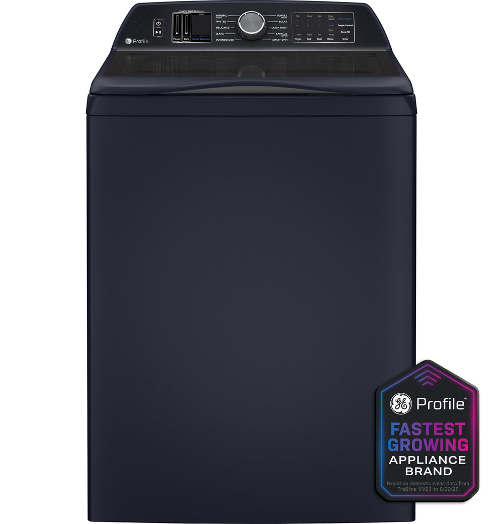 GE Profile 5.4 cu. ft. High-Efficiency Smart Top Load Washer in Sapphire Blue