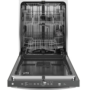 GE® ENERGY STAR® Top Control with Stainless Steel Interior Dishwasher with Sanitize Cycle