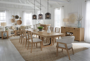 Escape - Dining 84 In. Rectangular Extendable Table With 8 Chairs and Server