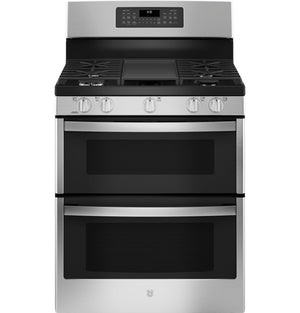 GE® 30" Free-Standing Gas Double Oven Convection Range