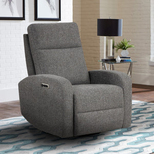 Thriller - Natural Beauty Grey Power Swivel Glider Recliner Two Pack