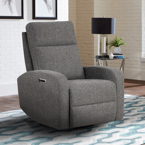 Thriller - Natural Beauty Grey Power Swivel Glider Recliner Two Pack