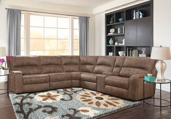 Polaris - Kahlua 6 Piece Modular Power Reclining Sectional with Power Adjustable Headrests