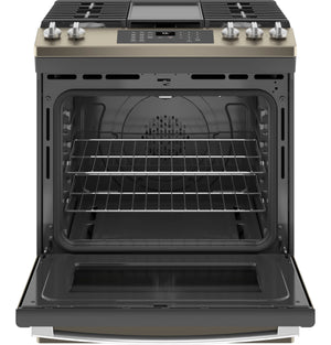GE® 30" Slide-In Front-Control Convection Gas Range with No Preheat Air Fry