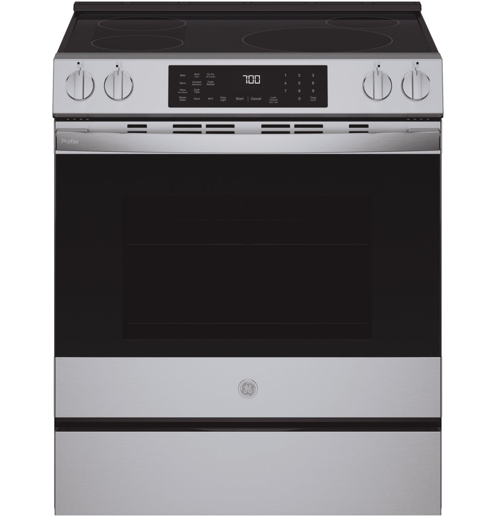 GE Profile™ ENERGY STAR® 30" Smart Slide-In Induction and Convection Range with No Preheat Air Fry and EasyWash™ Oven Tray