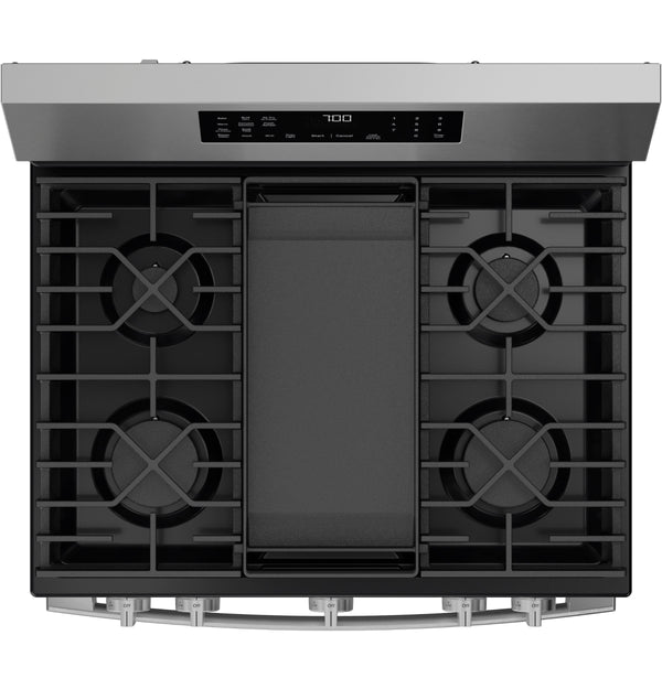 GE Profile™ 30” Smart Free-Standing Gas Convection Range with No Preheat Air Fry and EasyWash™ Oven Tray