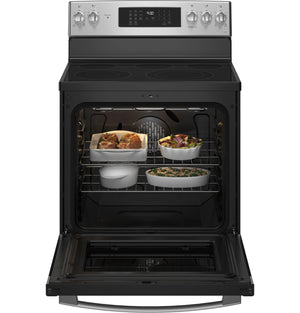 GE Profile™ 30" Smart  Free-Standing Electric Convection Fingerprint Resistant Range with No Preheat Air Fry