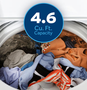 GE® 4.6 cu. ft. Capacity Washer with Stainless Steel Basket,Cold Plus and Wash Boost?