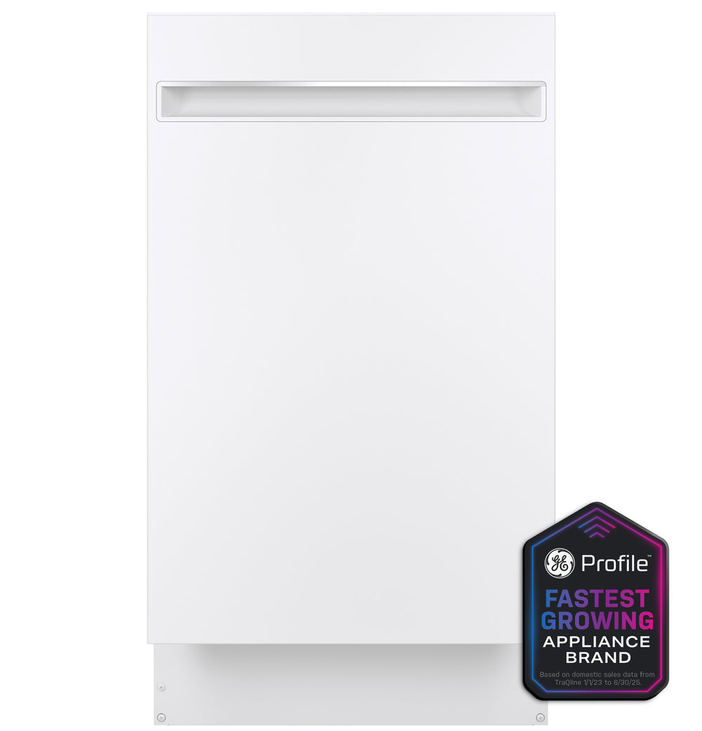 GE Profile™ ENERGY STAR® 18" ADA Compliant Stainless Steel Interior Dishwasher with Sanitize Cycle