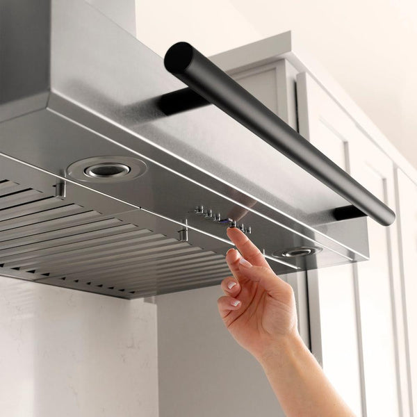 ZLINE 30" Autograph Edition Stainless Steel Range Hood with Stainless Steel Shell and Matte Black Accents