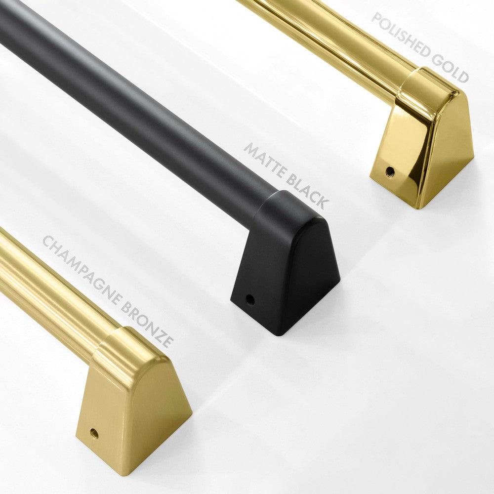 ZLINE Autograph Edition 24" 3rd Rack Top Control Built-In Tall Tub Dishwasher in Black Stainless Steel with Champagne Bronze Handle, 51dBa (DWVZ-BS-24-CB)