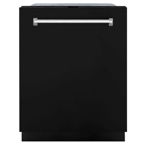 ZLINE 24" Monument Series 3rd Rack Top Touch Control Dishwasher in Black Matte with Stainless Steel Tub, 45dBa