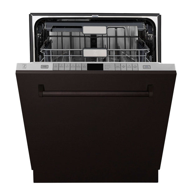 ZLINE 24" Monument Series 3rd Rack Top Touch Control Dishwasher in Oil Rubbed Bronze with Stainless Steel Tub, 45dBa