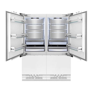 ZLINE 60" 32.2 cu. Ft. Panel Ready Built-In 4-Door French Door Refrigerator with Internal Water and Ice Dispenser