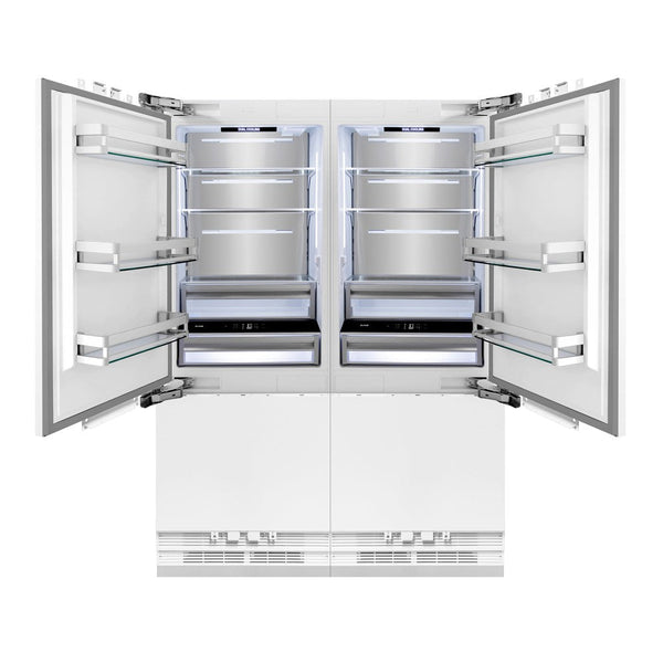 ZLINE 60" 32.2 cu. Ft. Panel Ready Built-In 4-Door French Door Refrigerator with Internal Water and Ice Dispenser